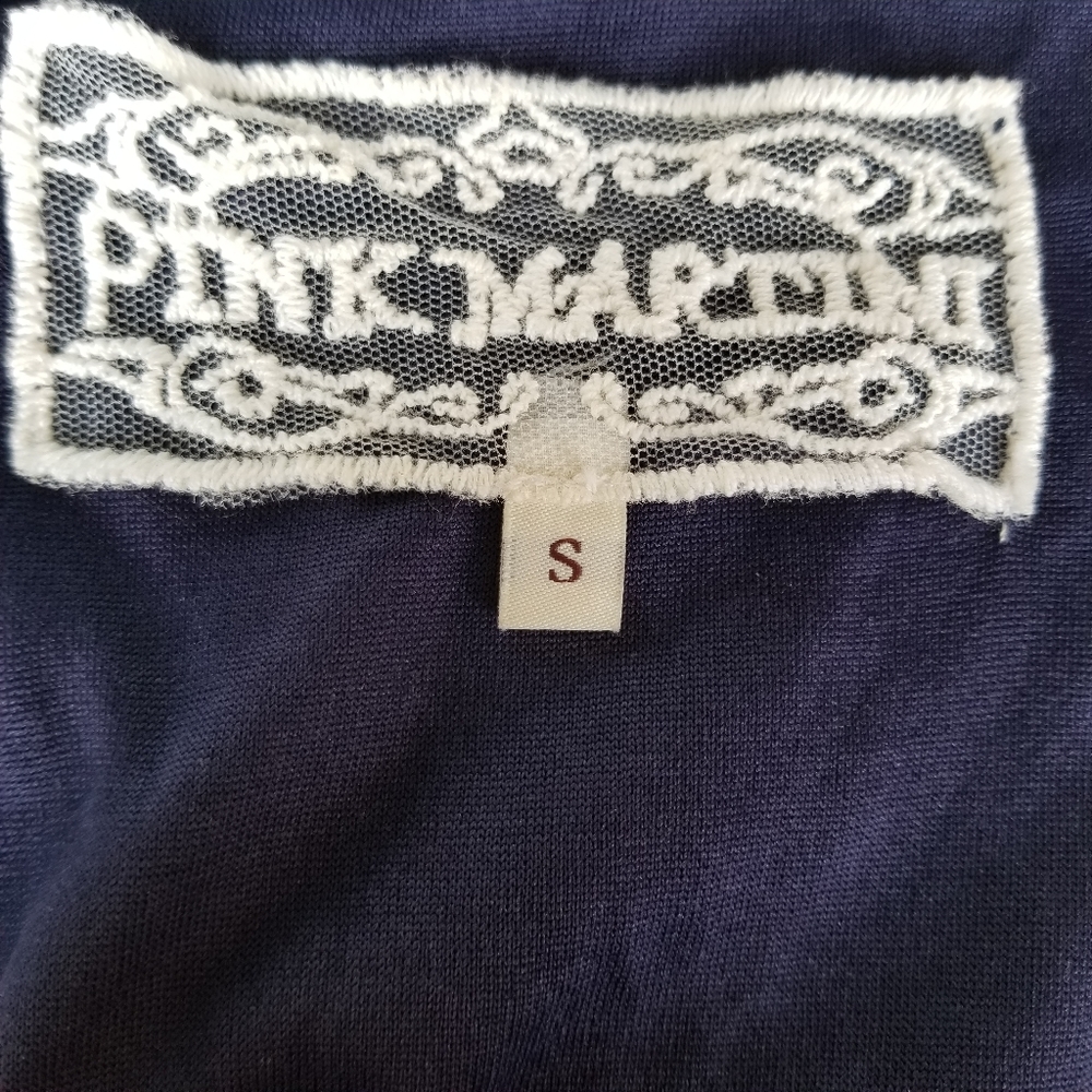 (S) PINK MARTINI Pleated V Neck Mini Dress Bicolor Party Casual Lightweight - Picture 5 of 10